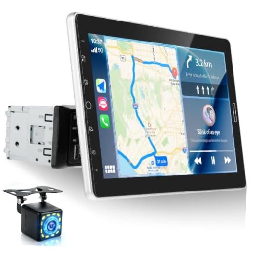 10 inch Single Din Car Stereo 10.1 Touchscreen Radio with CarPlay | Android
