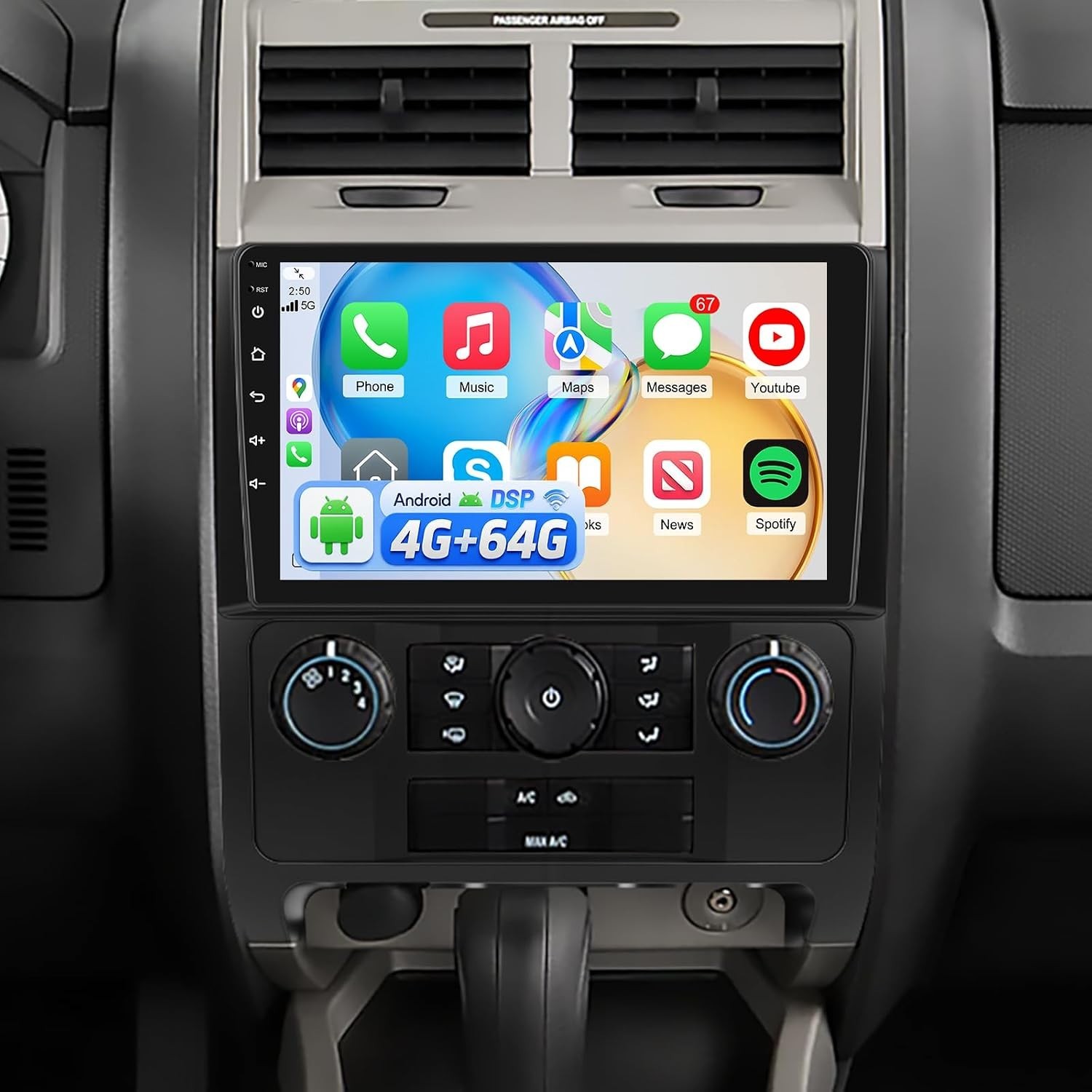 For Ford Escape 2008-2012 Apple Carplay Car Stereo Radio Android GPS Nav WIFI
