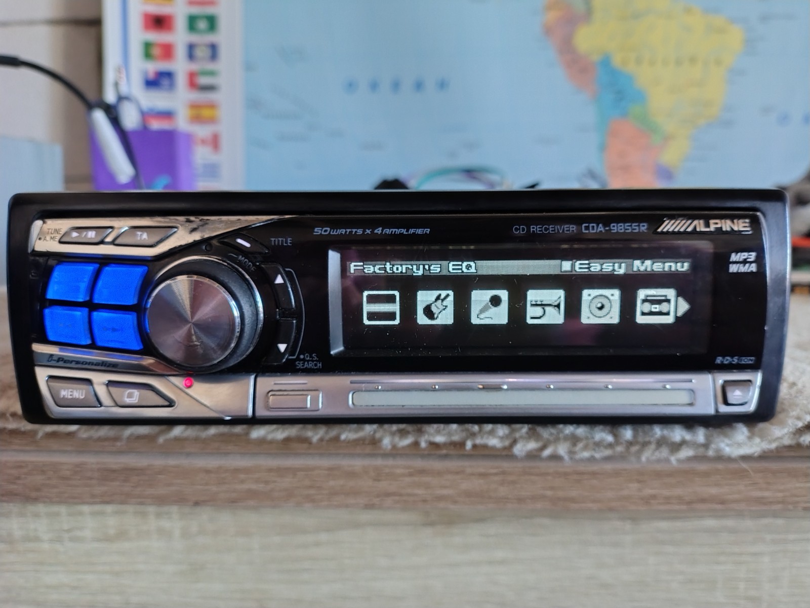 Alpine CDA-9855R Car Stereo CD Receiver Fully Working Great Shape
