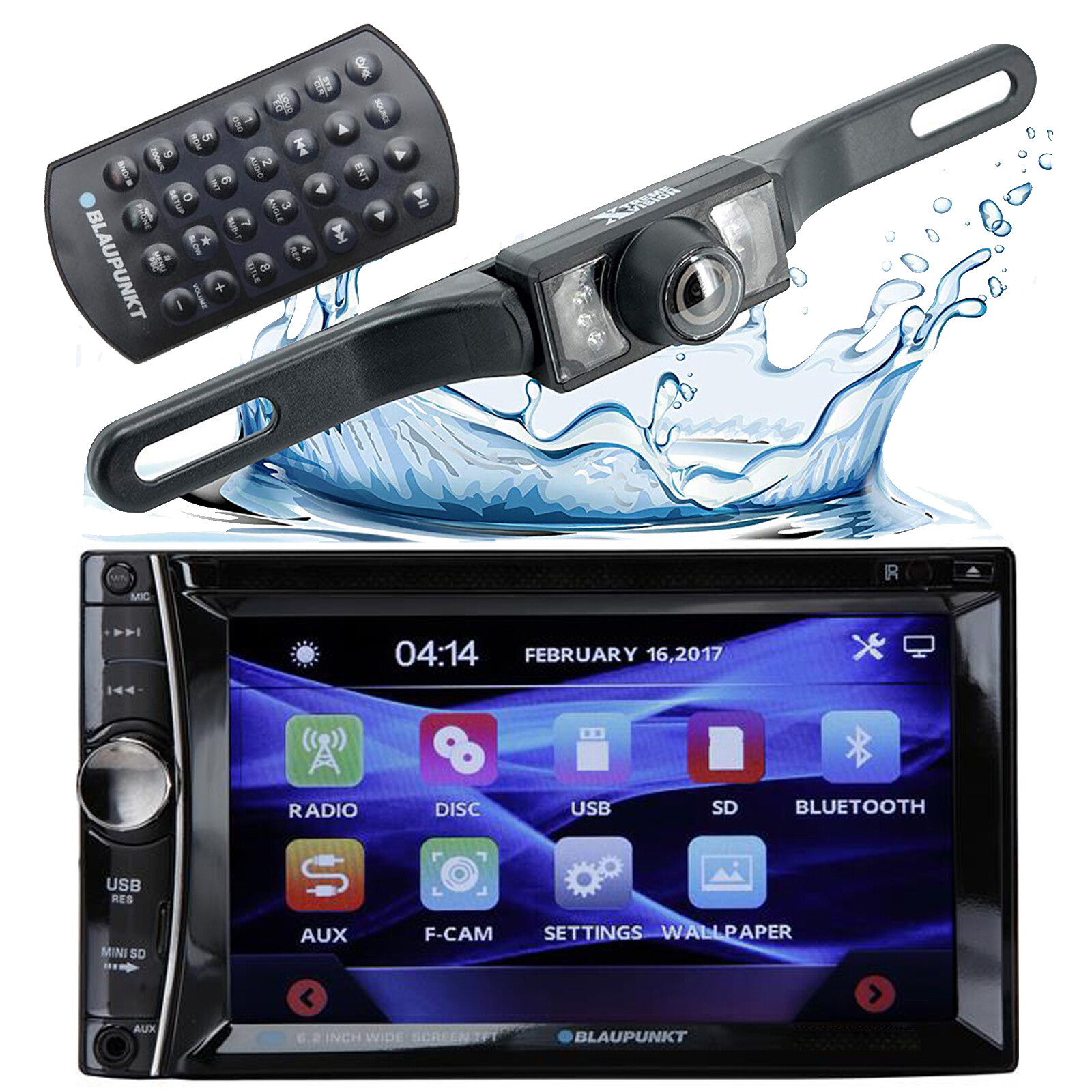 BLAUPUNKT 6.2″ TOUCHSCREEN DVD RECEIVER BLUETOOTH MEMPHIS 440BT + 95BK REAR CAM