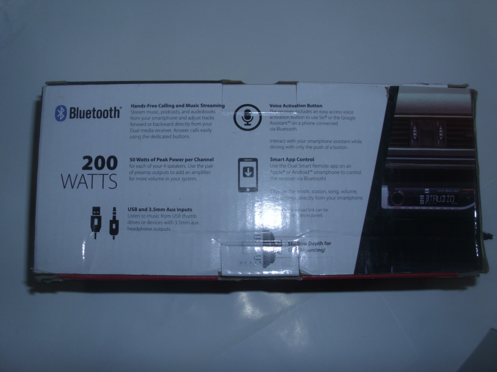 Dual Electronics XD18BT Single DIN Car Stereo Head Unit with Bluetooth, USB,