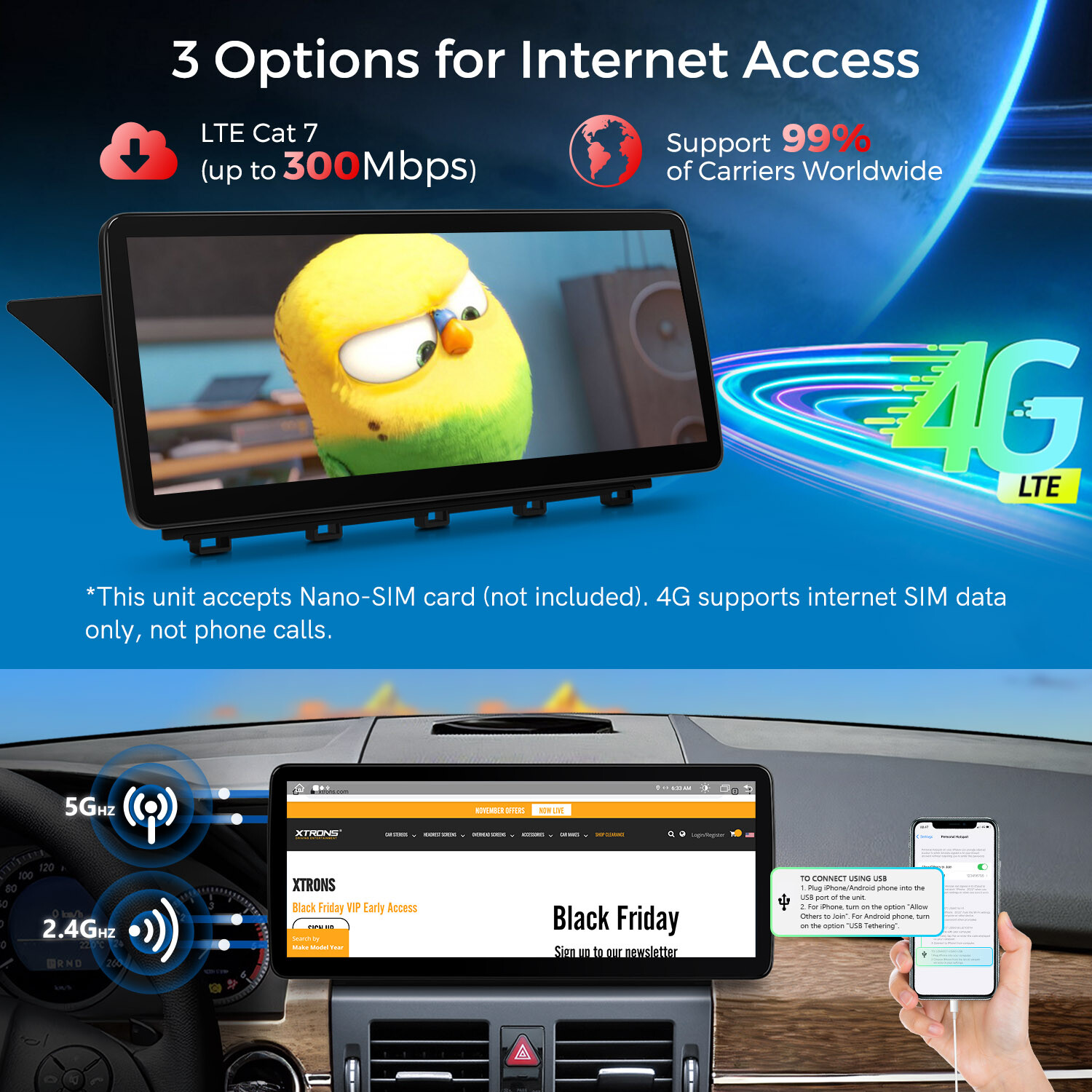 12.3″ Android 13 8-Core Car Stereo GPS Retrofit For Benz GLK-Class X204 2008-12