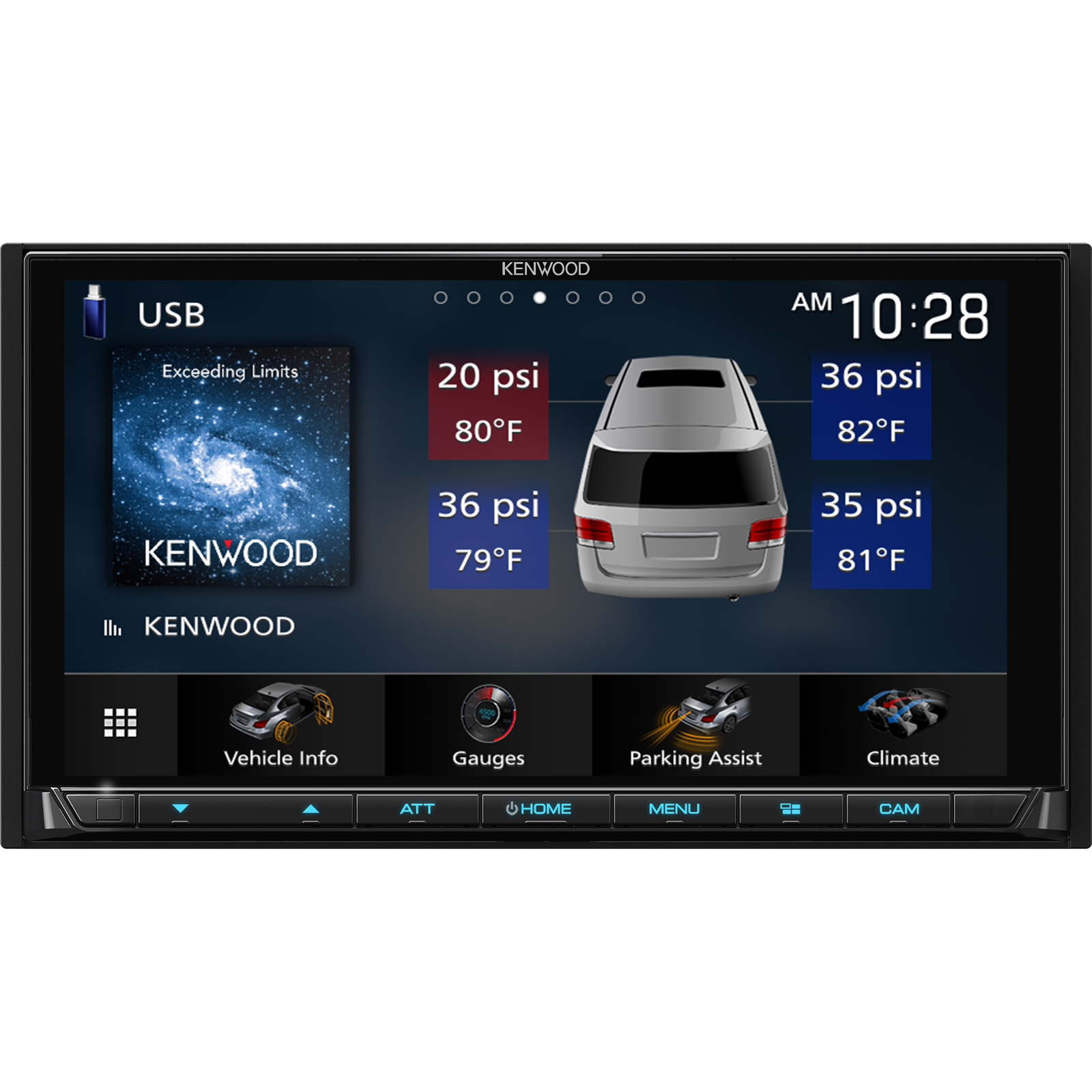 Kenwood DMX958XR, eXcelon 6.8″ Double Din Multimedia Receiver w/ Apple CarPlay