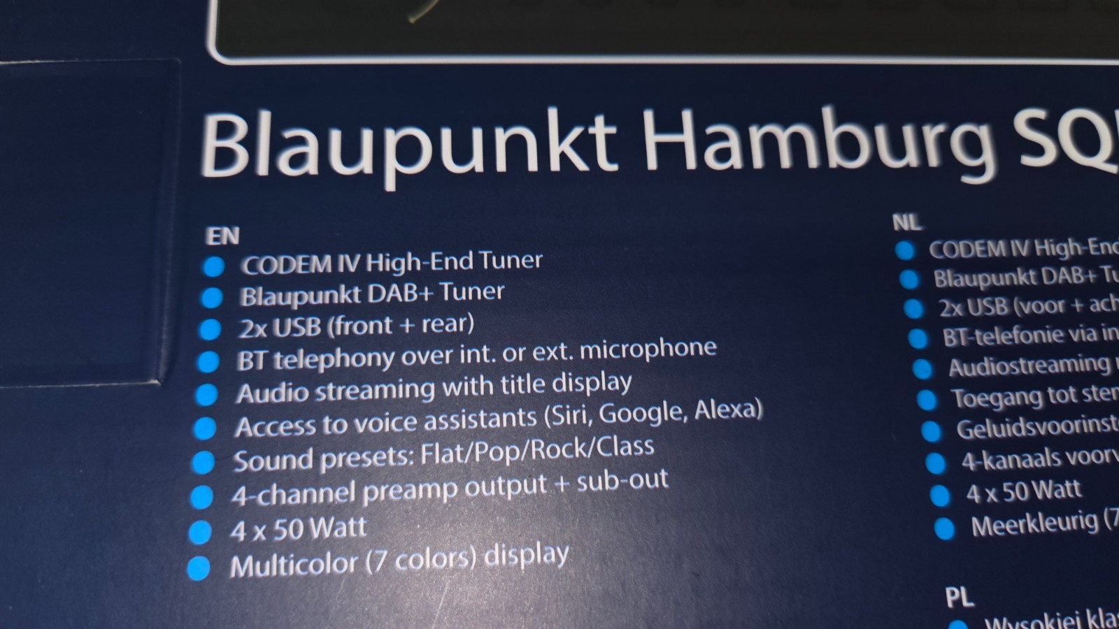 Blaupunkt Hamburg SQM 23 DAB Retro Car Radio 80s Design w/ Modern Technology NEW