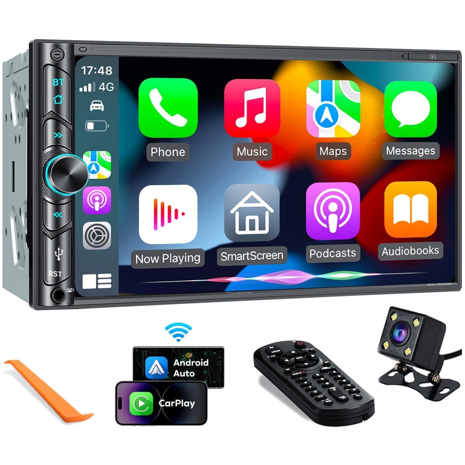 High Power Car Stereo with 4-Channel RCA & Subwoofer Ports