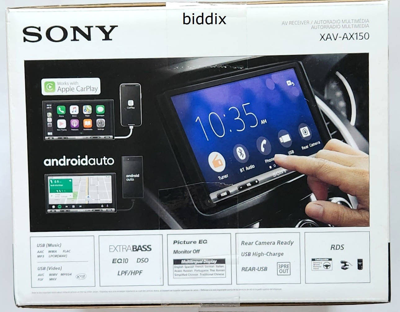 Sony XAV-AX150 Apple CarPlay/Android Auto 7″ Touchscreen-Double-DIN In-Dash Unit