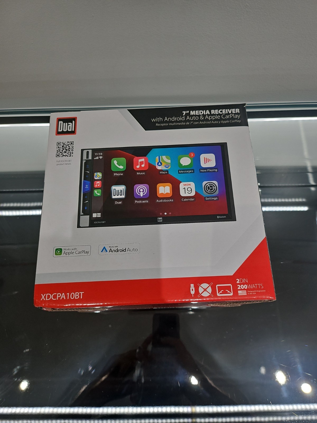 Dual Electronics XDCPA10BT 7 inch Double DIN Car Stereo Apple CarPlay & Android™