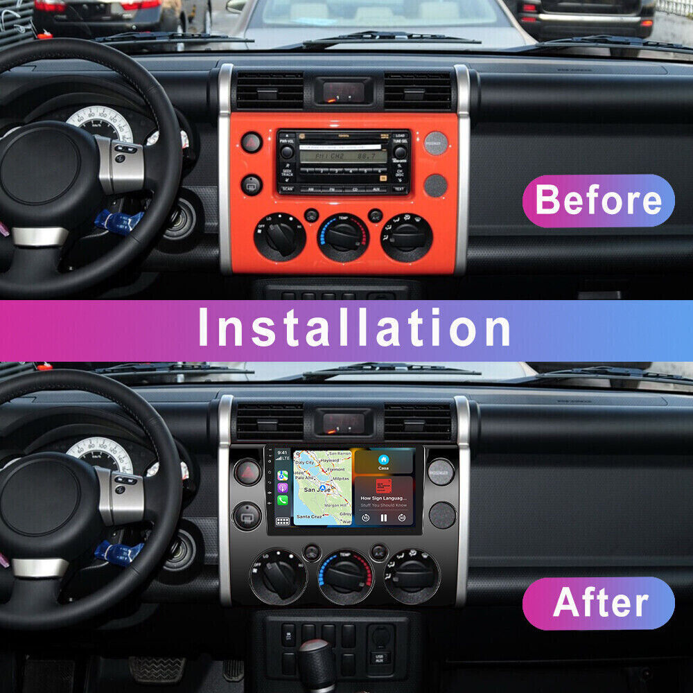 9″ For TOYOTA FJ CRUISER 2007-2013 Car Radio Android 13 Apple CarPlay GPS Stereo