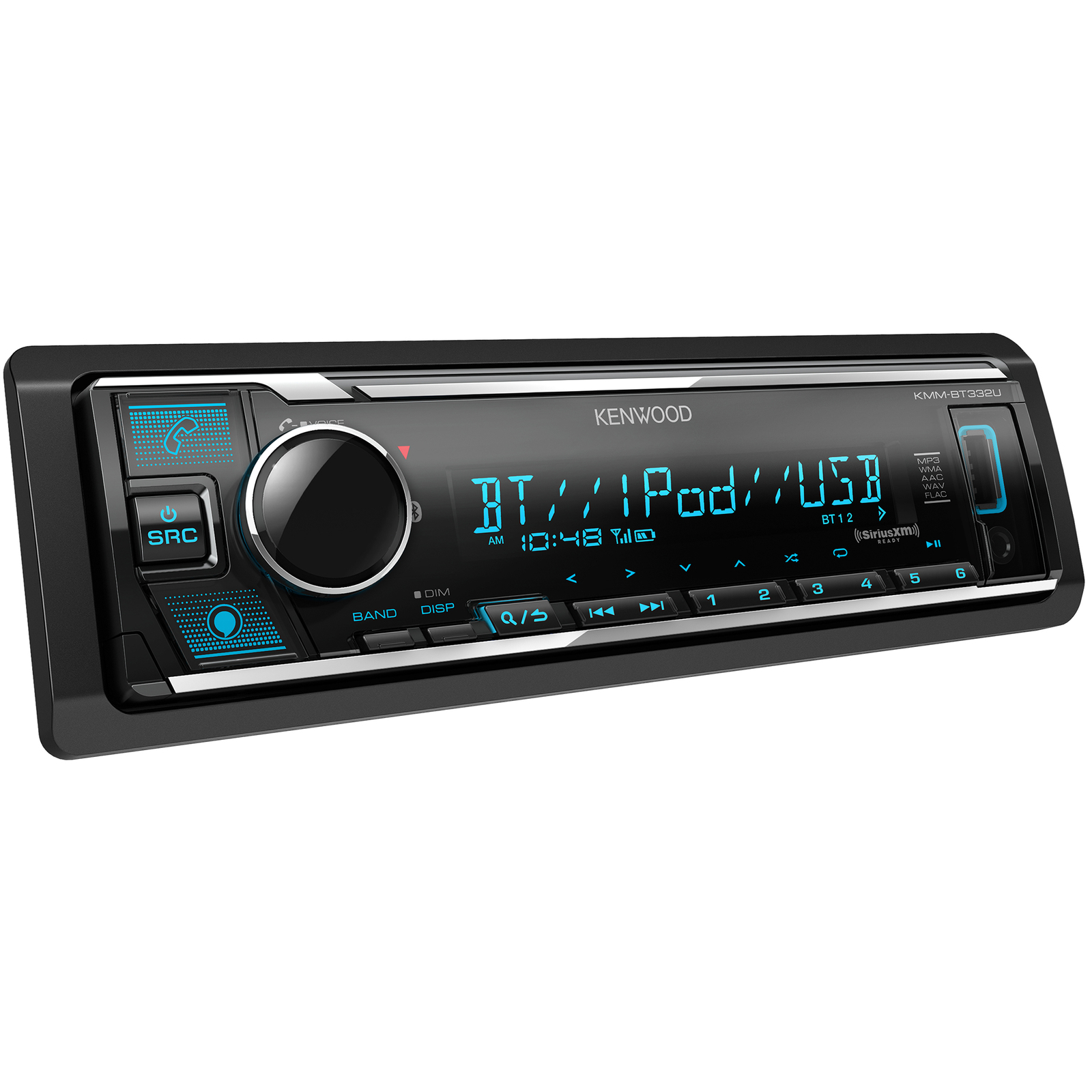 Kenwood KMM-BT332U, Bluetooth Digital Media Receiver w/ Front USB & Aux Input