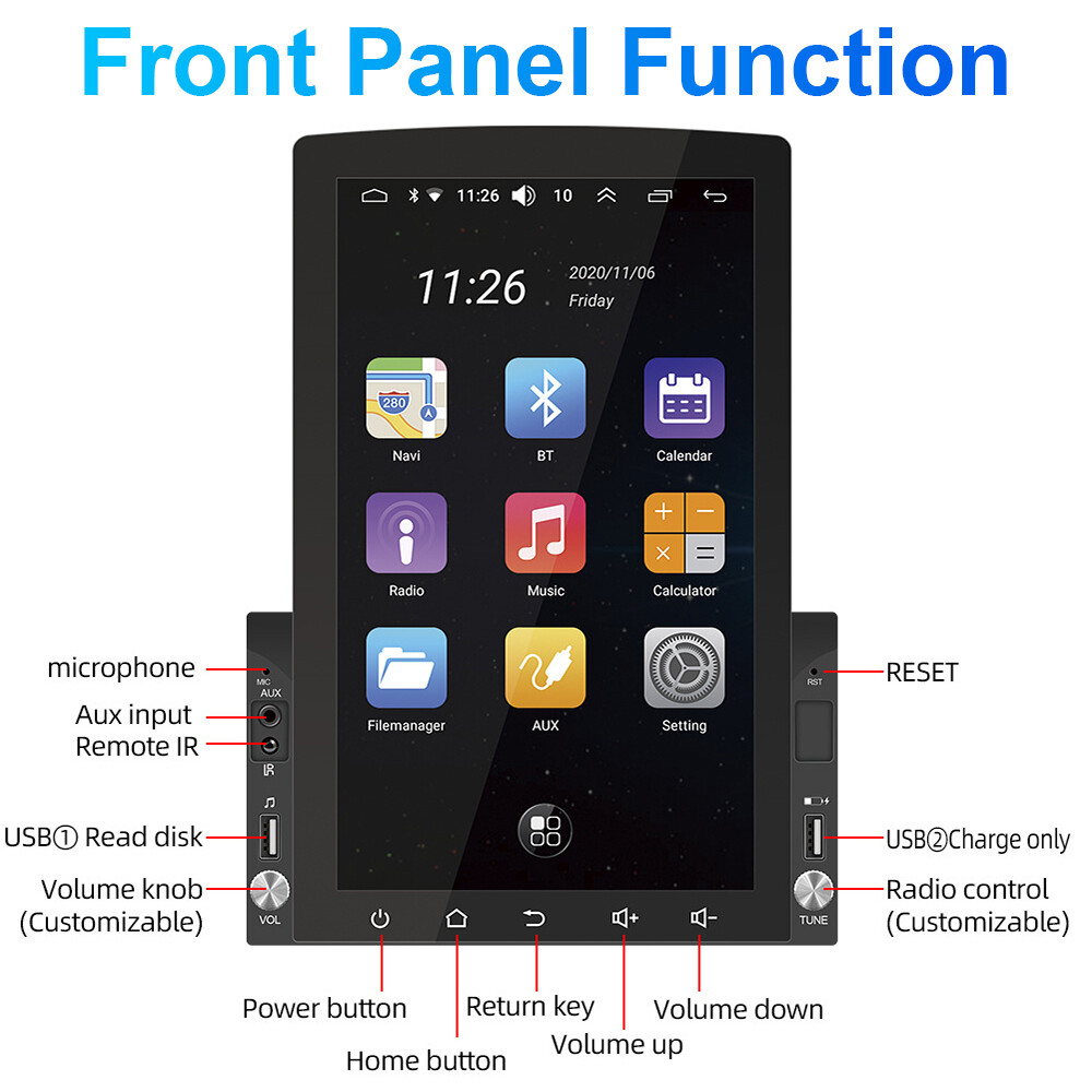 10.1″ Universal Car MP5 Player – Audio/Video, Family Rides & Vehicle Leisure Use