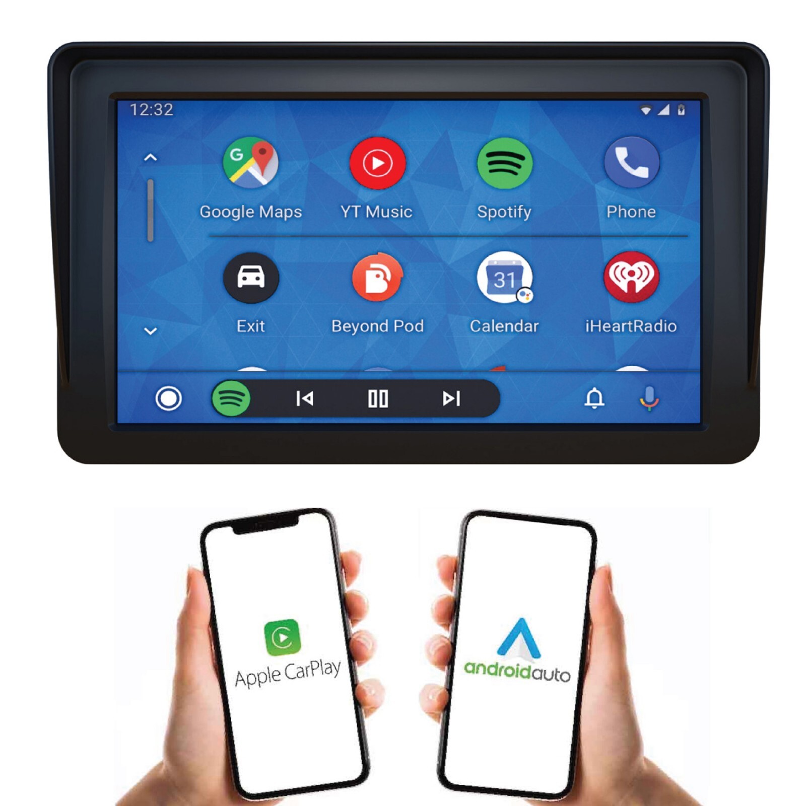 Laser 7″ CarPlay/Android Auto Touchscreen | Navigation, Music, Voice Assist