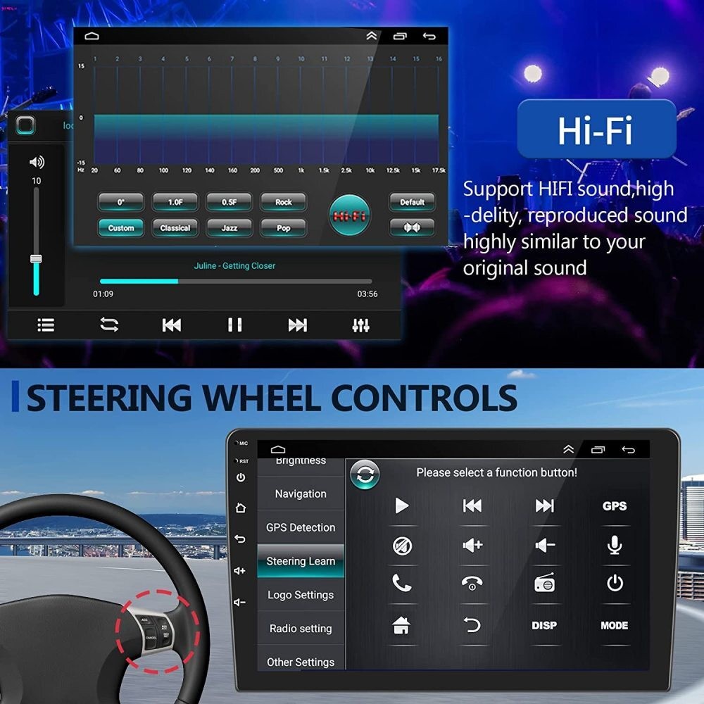 Carplay For 2009-2013 Honda Fit Radio 2+32G 10in Stereo Apple Carplay BT WiFi