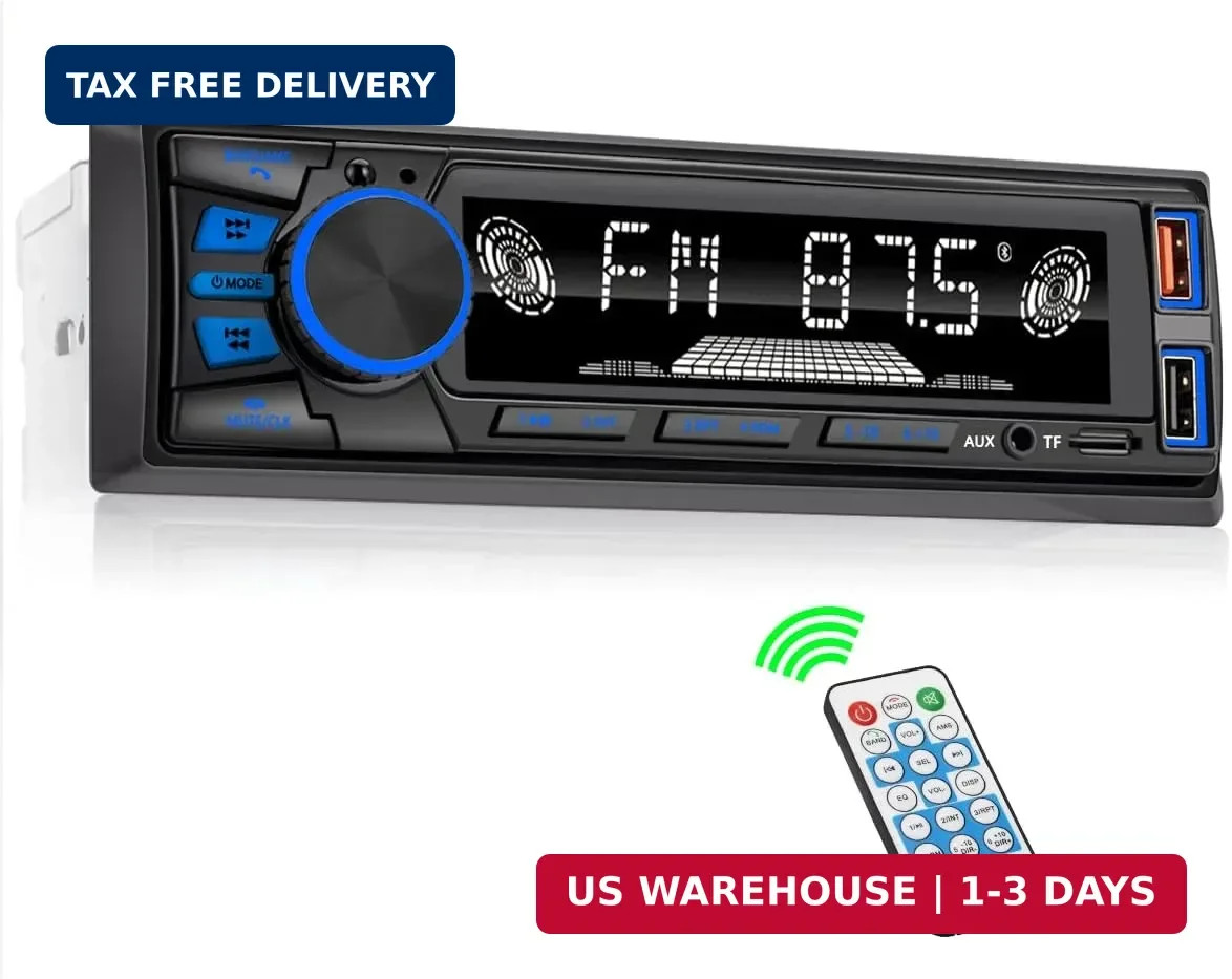 Car Radio Bluetooth Single DIN Car Stereo with Bluetooth,Car Audio with Push to