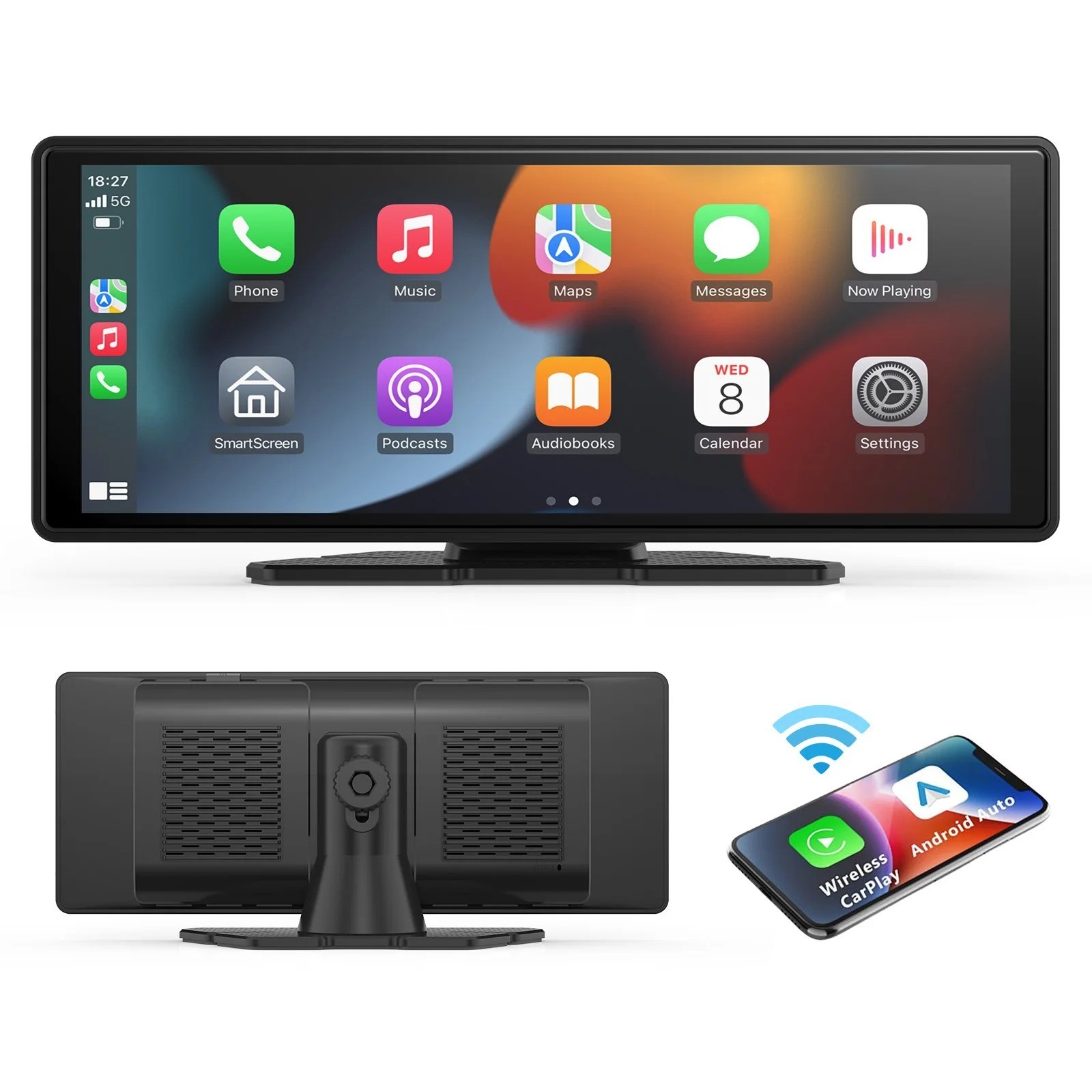 Universal 10.26″ Wireless CarPlay Android Auto Touch Screen Car Stereo GPS