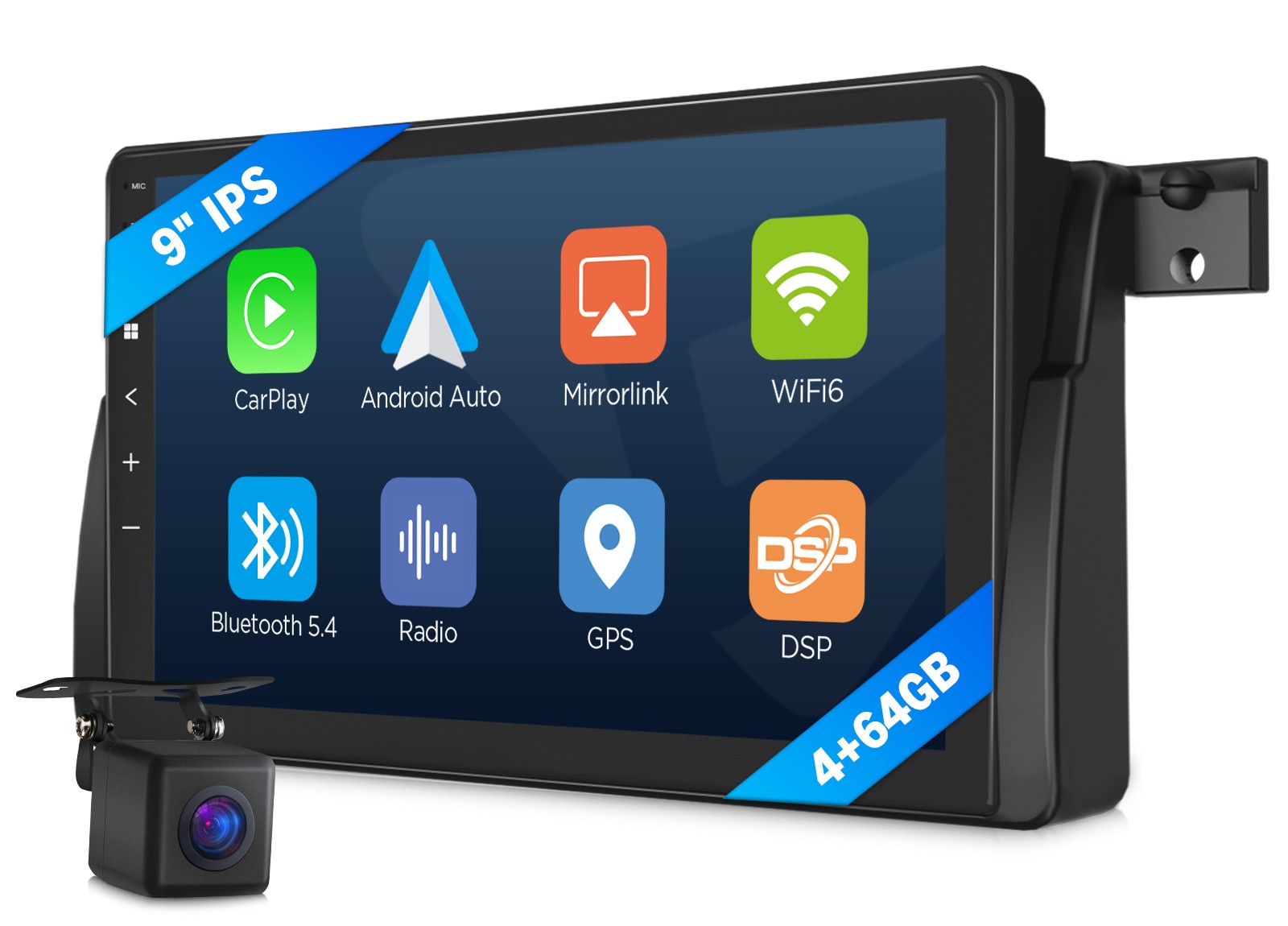 9″Android 14 4+64 Car Stereo Radio CarPlay Split Screen for BMW E46 M3 Blurtooth