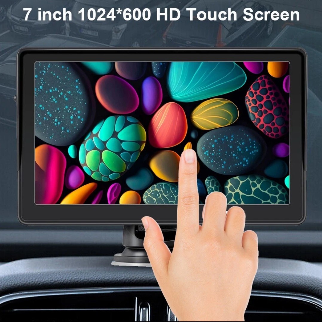7” Portable Car Stereo Radio Wireless Apple CarPlay Android Auto Backup Camera