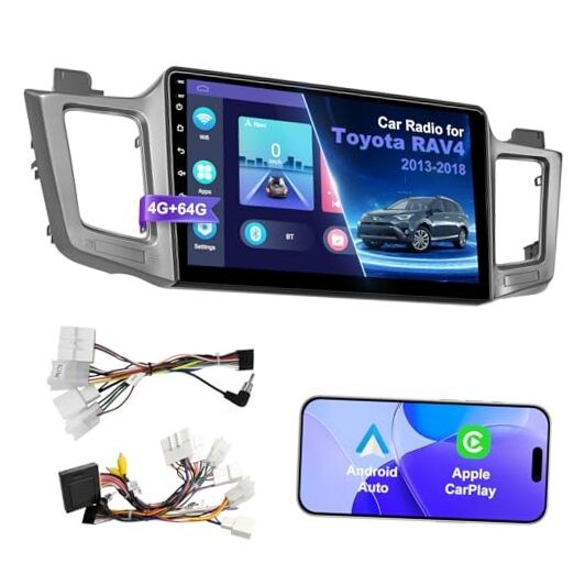 4G+64G Car Radio Stereo for Toyota RAV4 2013-2018, Wireless For RAV4 2013-2018