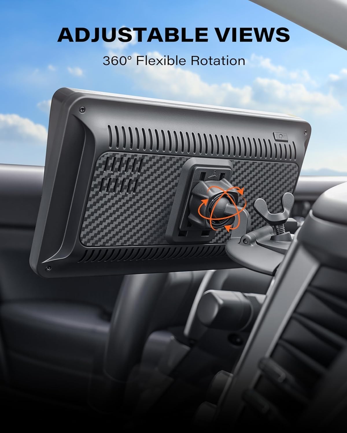 Soporte giratorio para ranura de CD para CarPlay: fácil instalación sin herramie