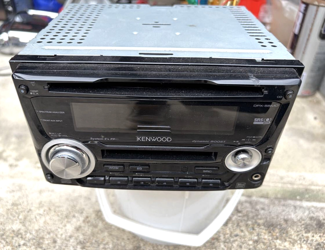 Kenwood DPX-55MD 2DIN CD MD Receiver Car Audio Head Unit Used Working