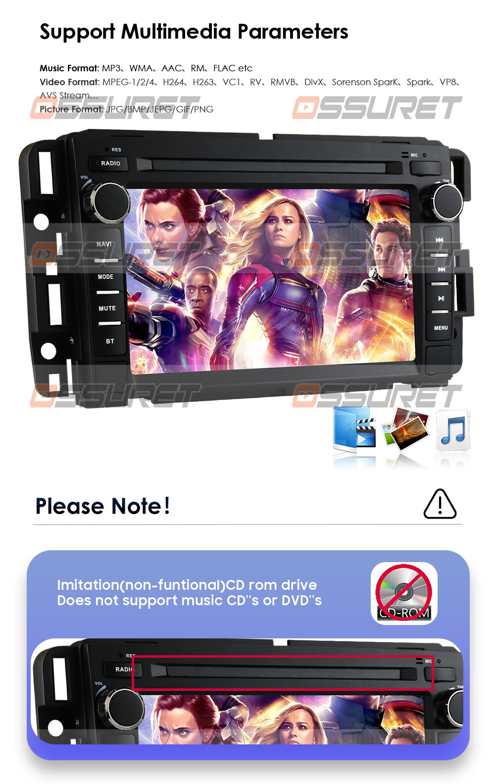 Car Radio Stereo Android 12.0 GPS For GMC Chevrolet Chevy Yukon Sierra Acadia k-