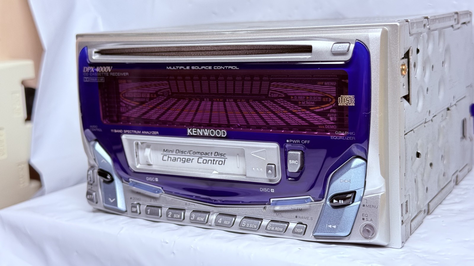 KENWOOD DPX-4000V 2DIN CD Cassette Car Stereo w/ External Bluetooth Japan Tested