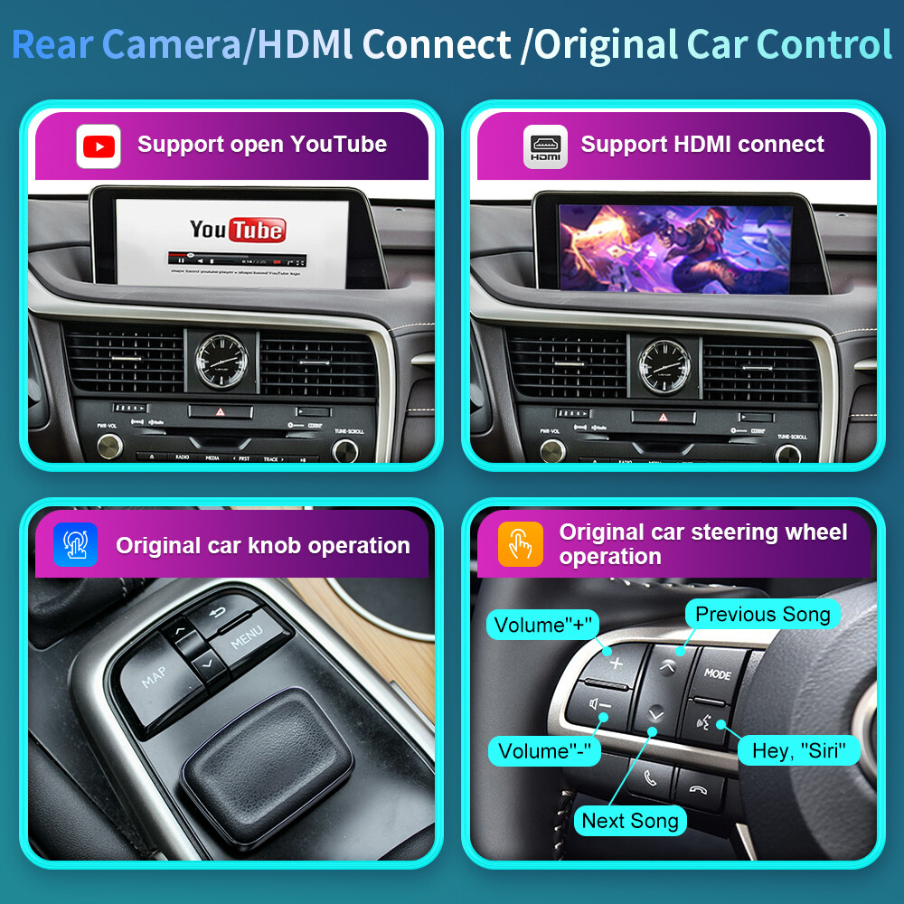 Wireless Carplay Android Auto Module For Lexus RX 2016-2019 Mirror Link AirPlay