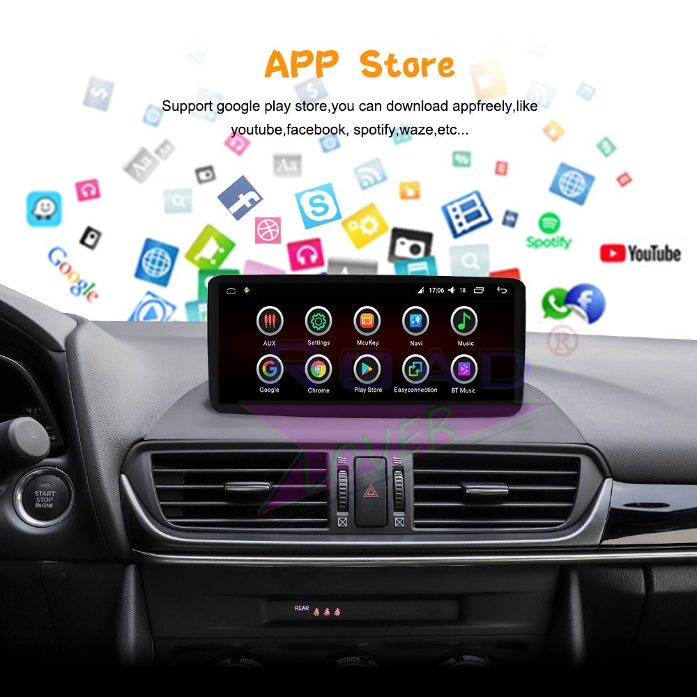 Androind 14.0 Car Stereo Radio for Mazda 3 2020 2021 Auto GPS Navi Carplay 4+64G