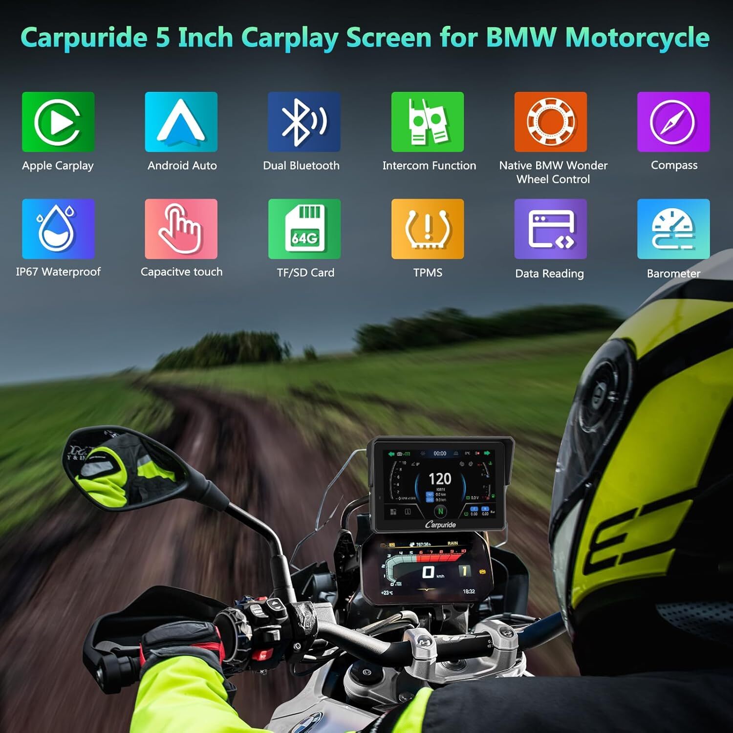 Carpuride W502BS Pro Carplay Android Auto BMW Motor Transmission Controlle TPMS