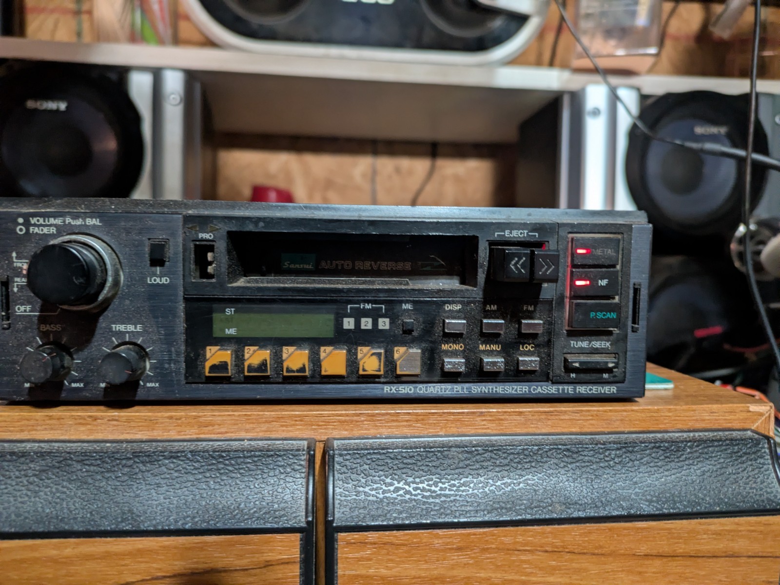VTG Old Rare 80s Sansui RX-510 Cassette Receiver Car Radio Stereo Parts/Repair