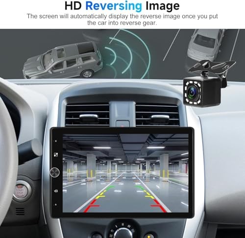 10.4″ Single Din Radio Car Stereo with Wireless CarPlay & Android 10.4 Inch