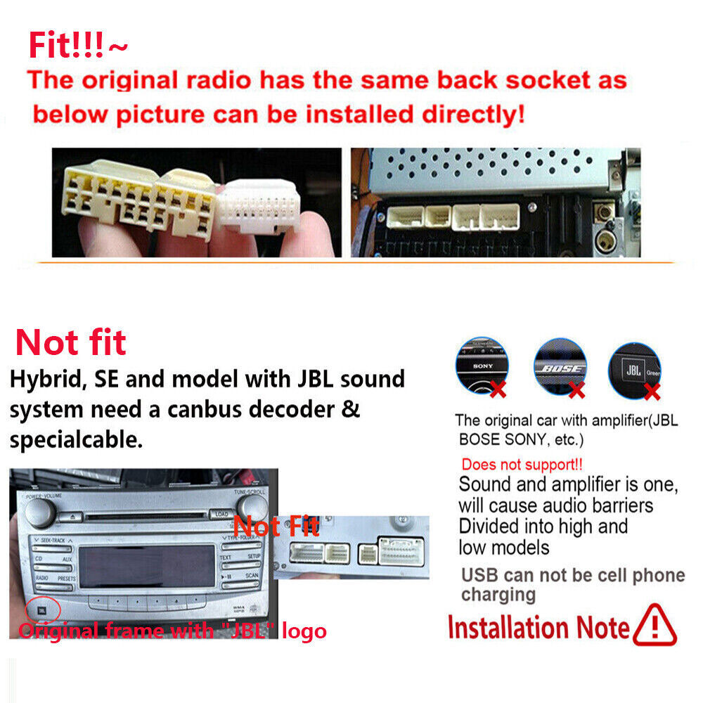 Android 15 CarPlay GPS Navi For Toyota Camry 2007-2011 4+64GB Car Stereo Radio