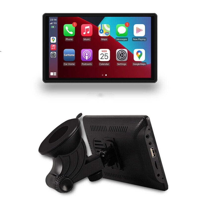 7″ Touchscreen Apple Carplay Android Auto Portable Car Radio Receiver Mp5 Player