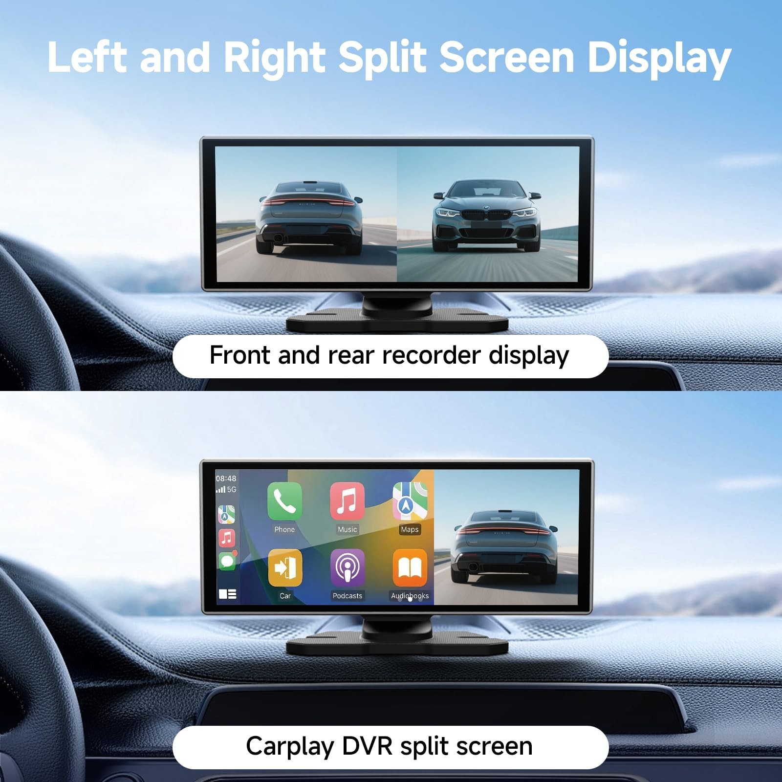 11.26 Inch HD Touchscreen Car Display, Wireless CarPlay/Android Auto Screen f…