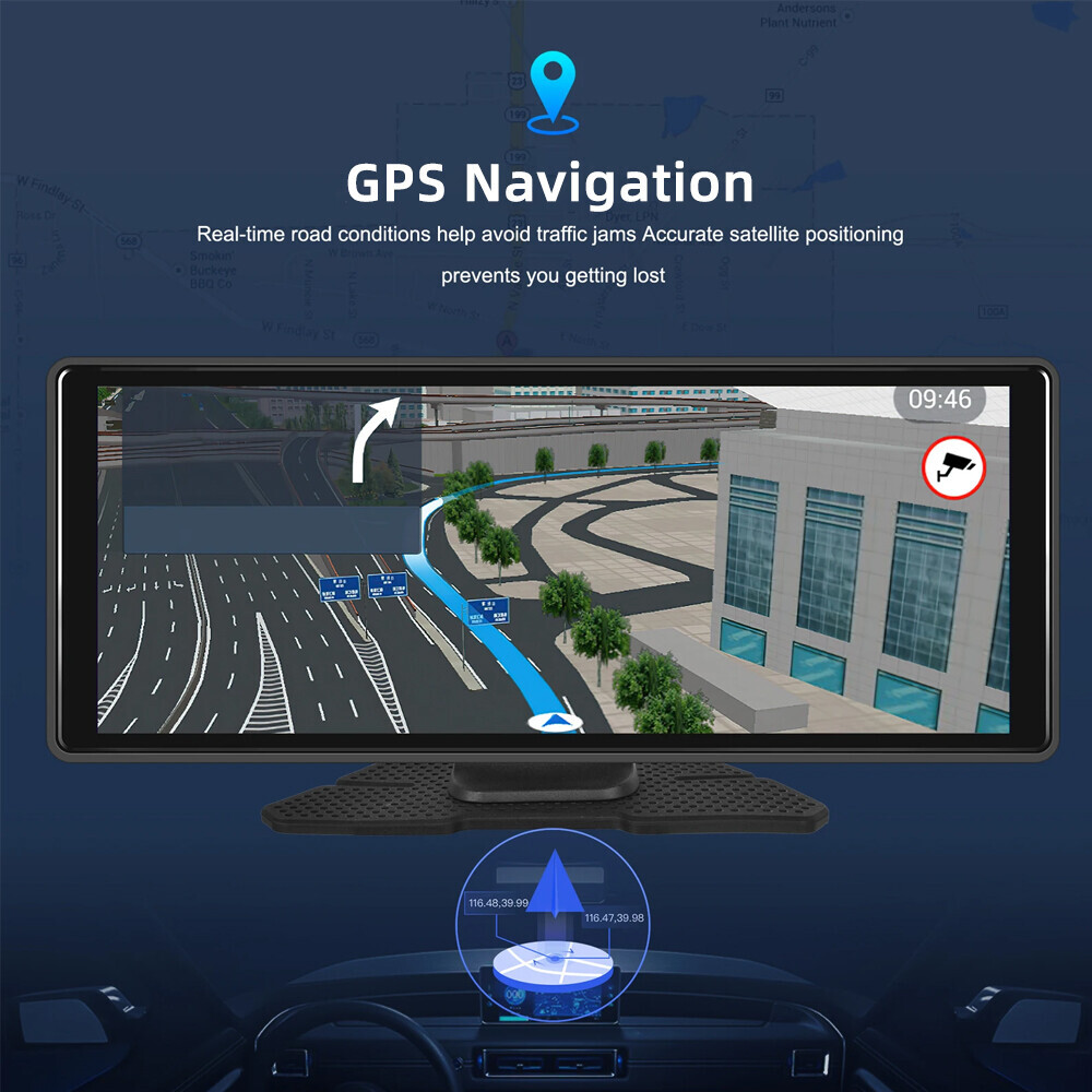 10.26″ Car Radio Portable Android Auto Wireless Carplay GPS Touch Screen Stereo