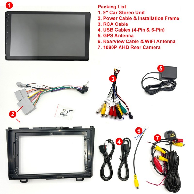 Android Auto Car Radio for Honda CRV CR-V 2007 2008 2009 2010 2011 Carplay