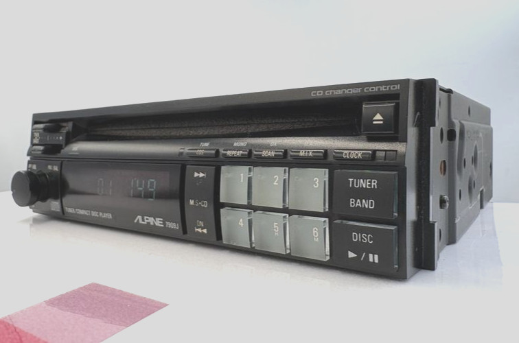 Rare Alpine 7909J CD Player Upgraded Power Cable JDM For Parts / Repair