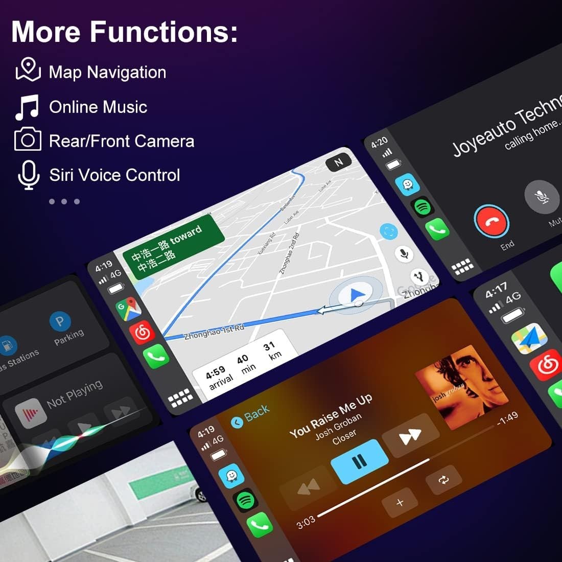 Wireless CarPlay Android Auto Audi OEM Fit 2010-16 A4 A5 Q5 MMI 2010-11 A6 A7 Q7