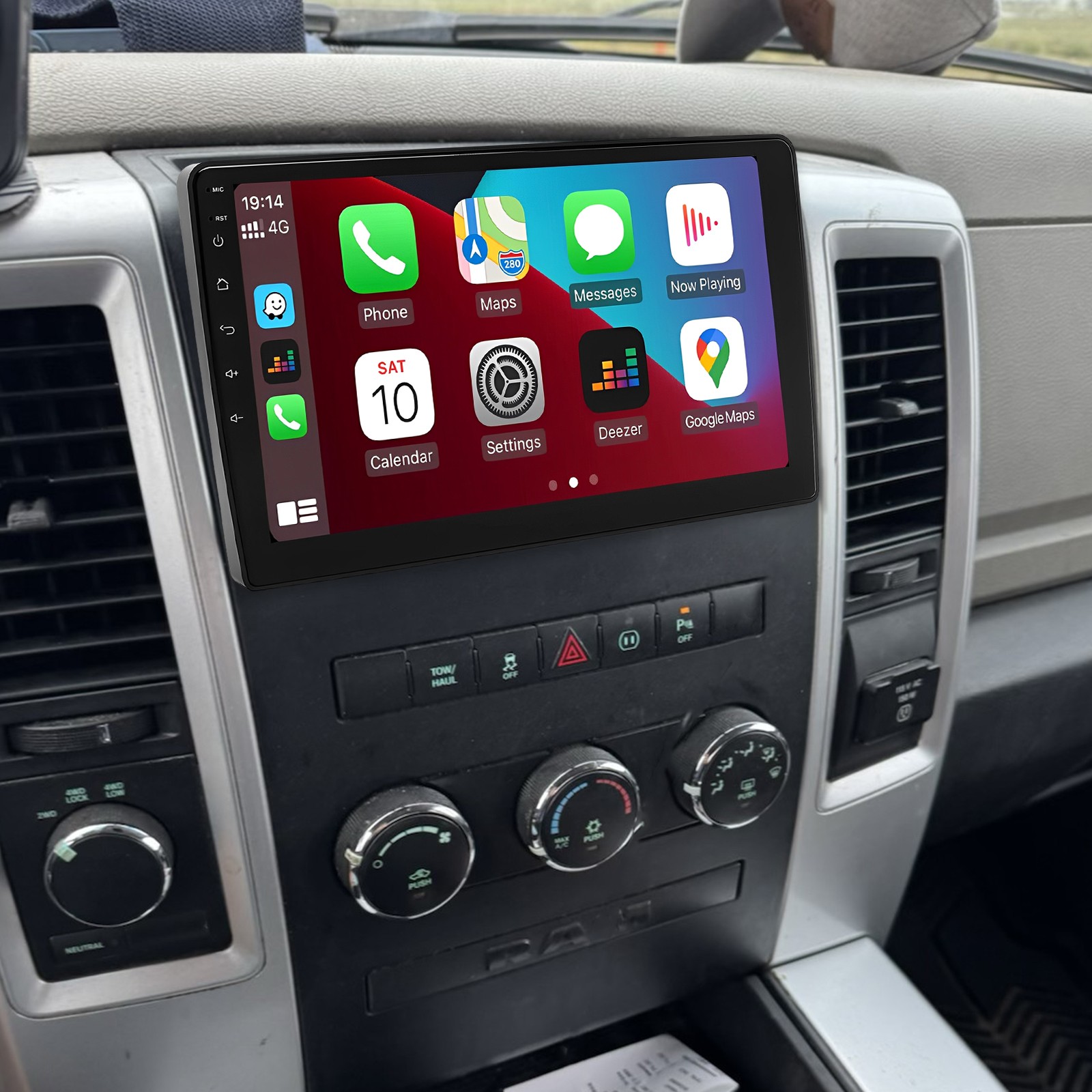 Android 13 GPS Carplay Car Stereo Radio For Jeep Wrangler Chrysler Dodge Ram+CAM
