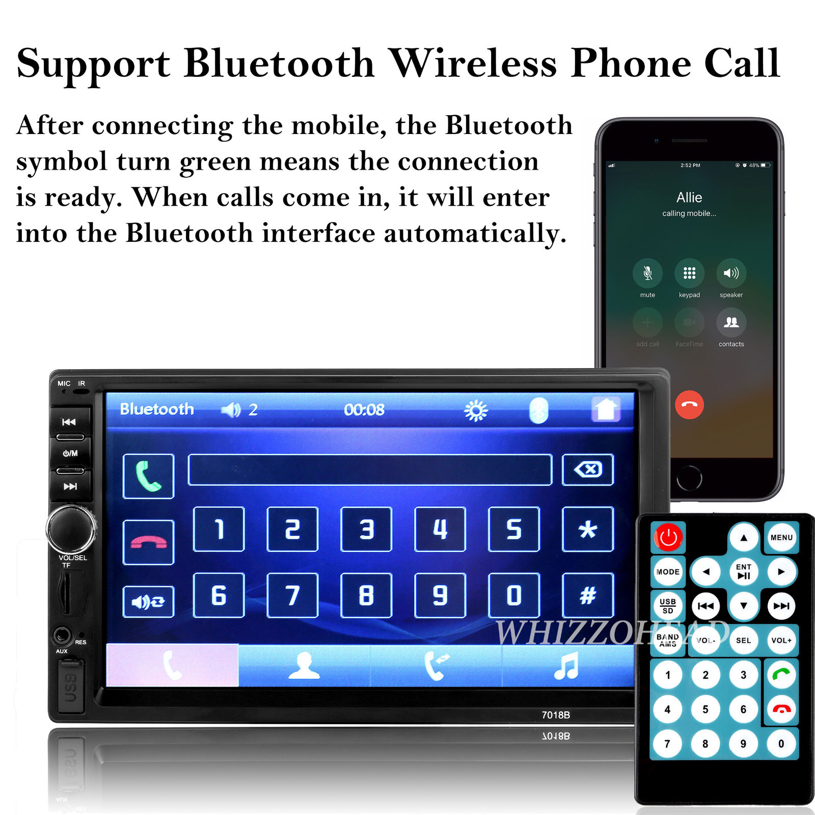 7″ Inch 2Din Car Stereo Radio HD Mp5 Player Touch Screen Bluetooth Radio &Camera
