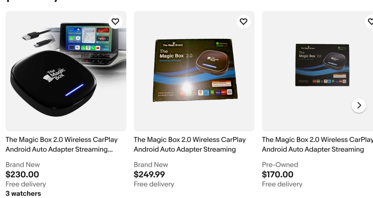 The Magic Box 2.0 Wireless CarPlay Android Auto Car Video And Music Streaming