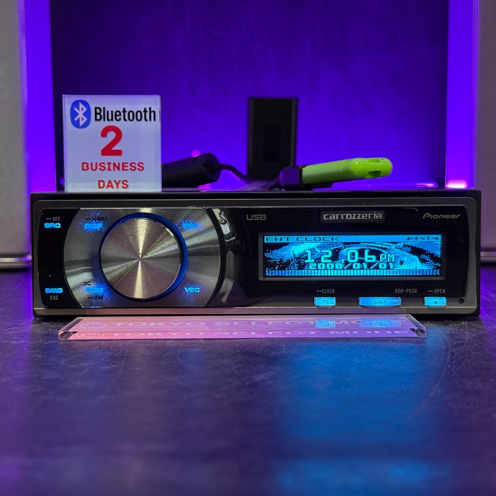 Pioneer Carrozzeria DEH-P630 1DIN Car Audio CD USB Player Added Bluetooth Stock