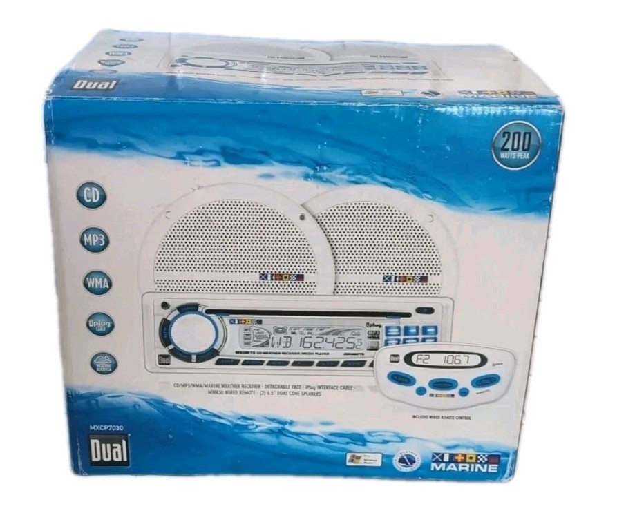 Dual Marine Receiver 200 Watt With Speakers New In Box