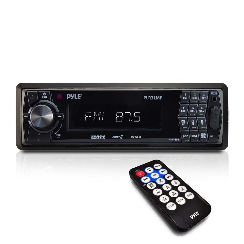 Pyle PLR31MP In-Dash Am/FMpx Pll Tuning Car Radio W/ Detachable Face Panel New