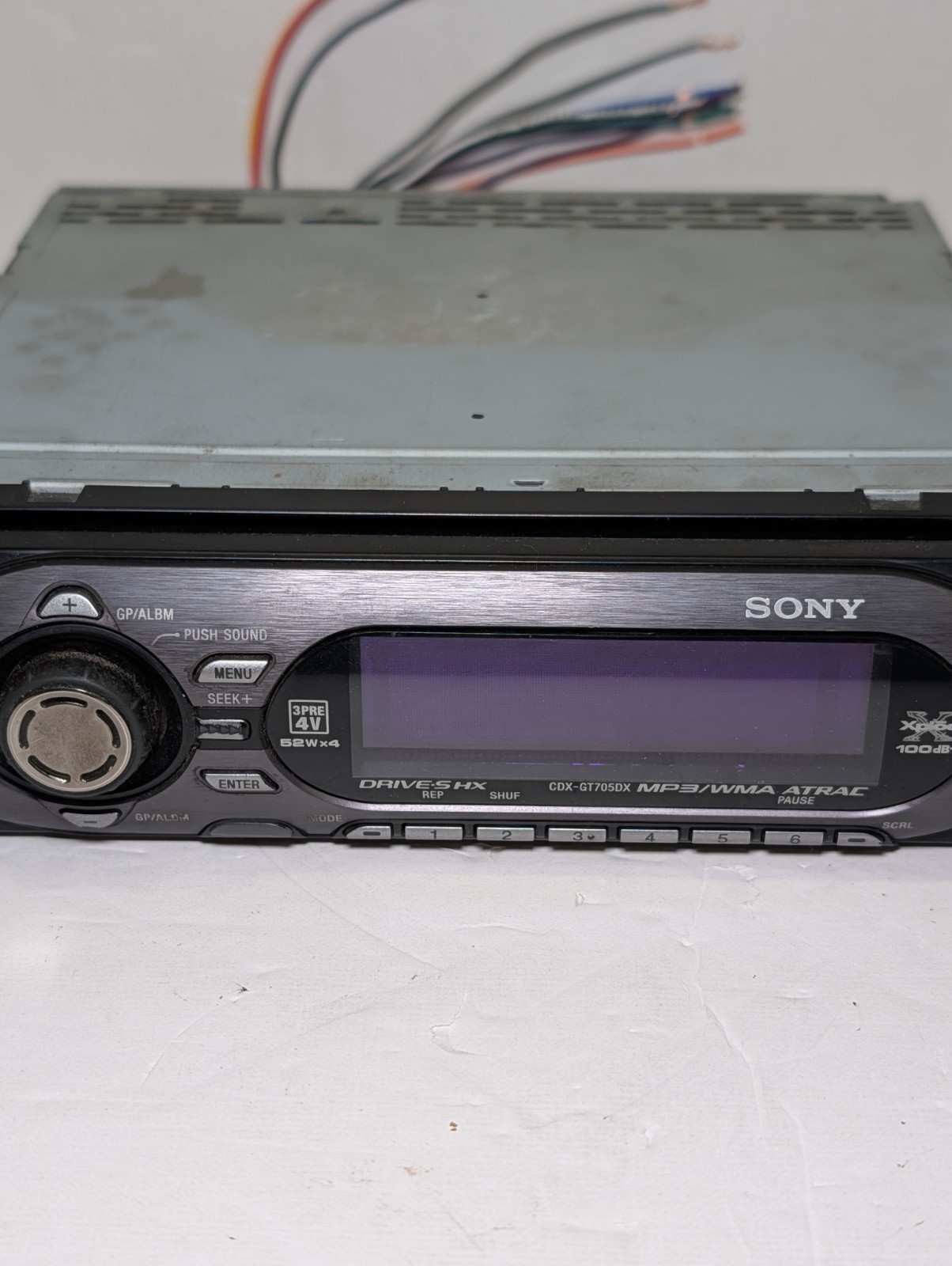Sony Xplod CDX-GT705DX Car Stereo CD MP3 WMA Player Drive SHX X-DSP – For Parts