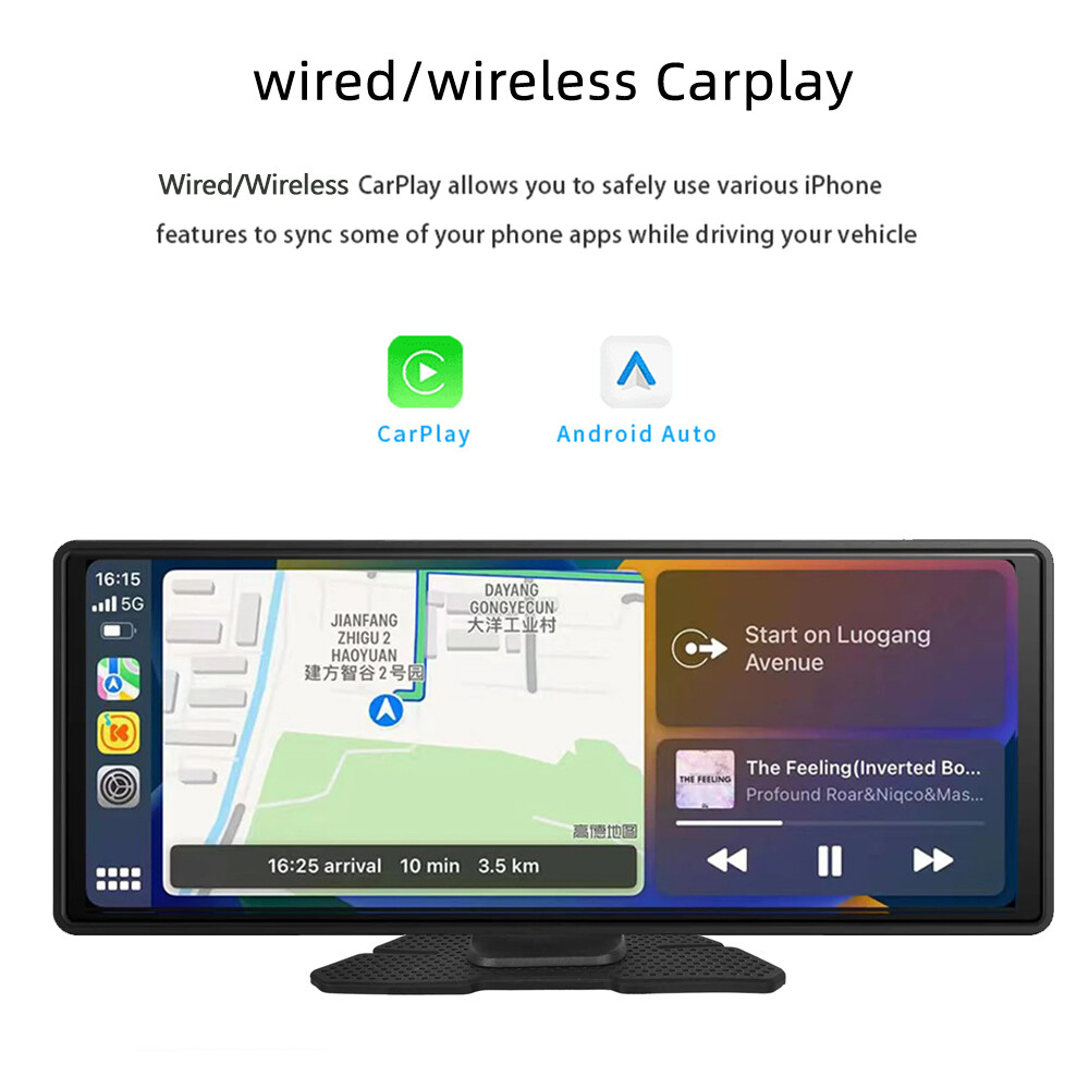 10.26 inch Wireless Carplay Android auto Mirror Link BT GPS Portable Car Stereo