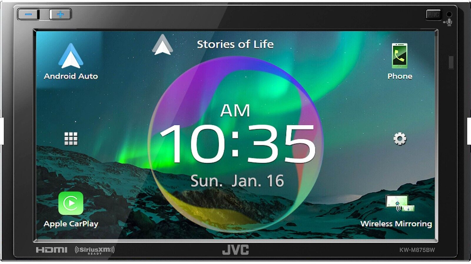 JVC KW-M875BW Multimedia Wireless Apple CarPlay Android Auto Bluetooth HDMI USB