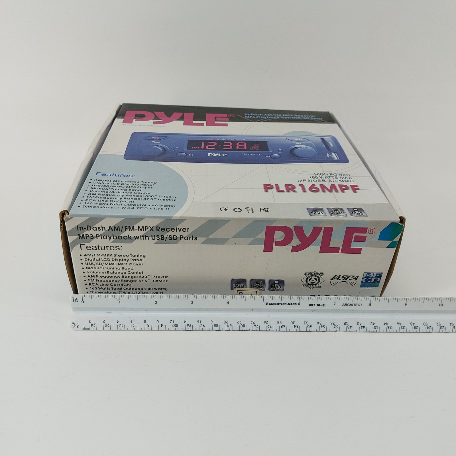 Pyle In Dash AM/FM MPX Receiver MP3 Playback USB Radio