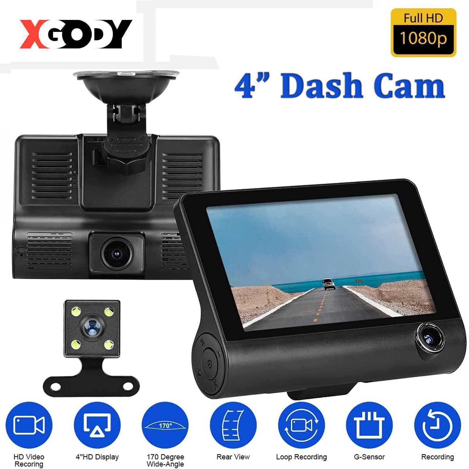 Camara De Seguridad Para Carro Auto 3 lenses Delantero/Trasero/Interior Dash Cam
