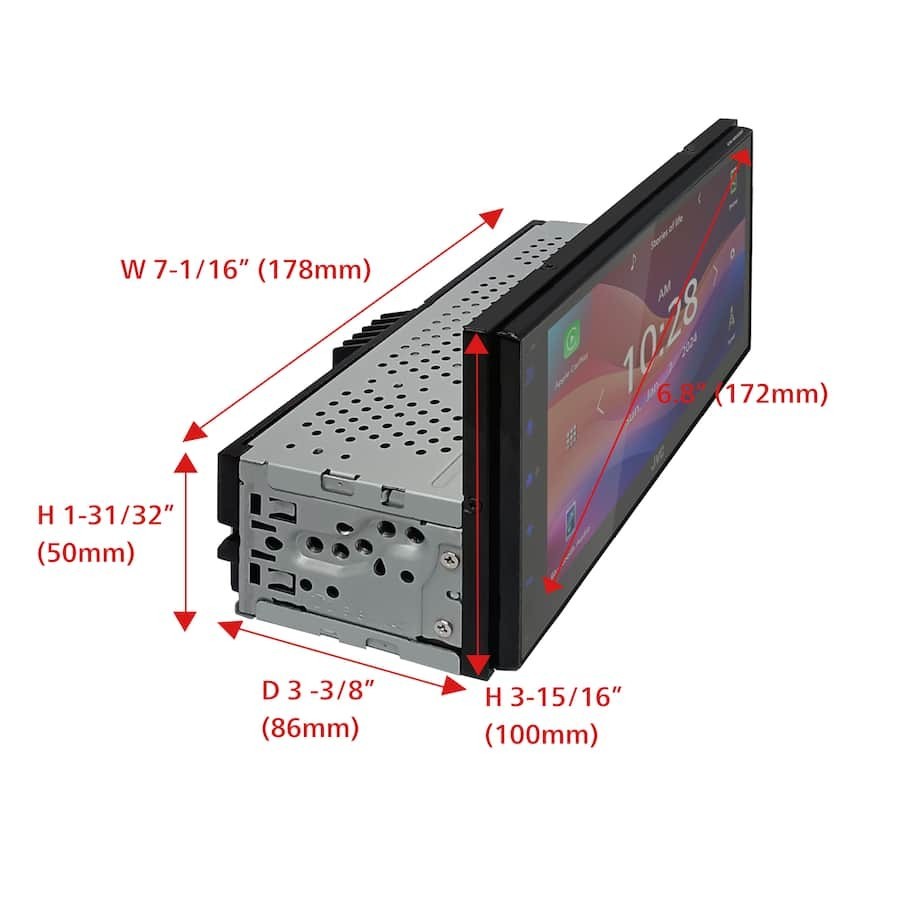 NEW JVC KW-M590BT 6.8″ Capacitive Receiver w/ Apple CarPlay & Android Auto