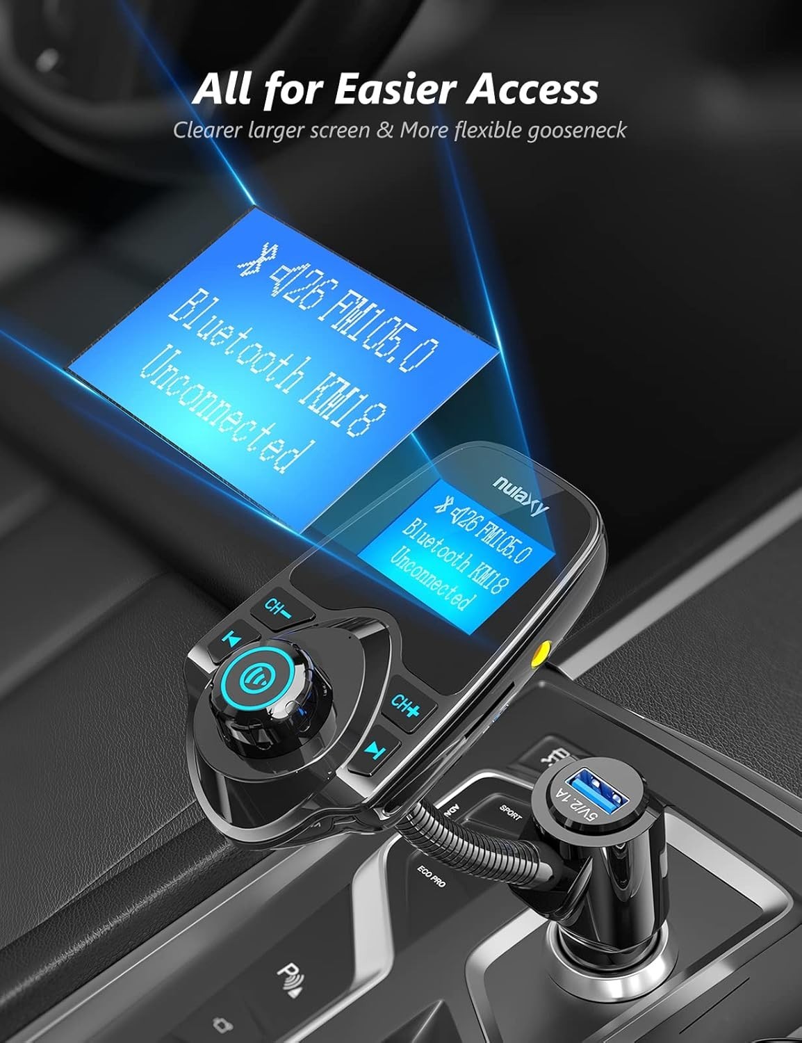 Radio Para Carro Carros Audio Autos Coche Bluetooth USB FM Transmisor para Auto